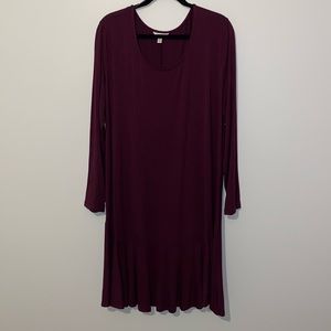 TERRA & SKY PLUM SOFT KNIT DRESS SIZE 1X